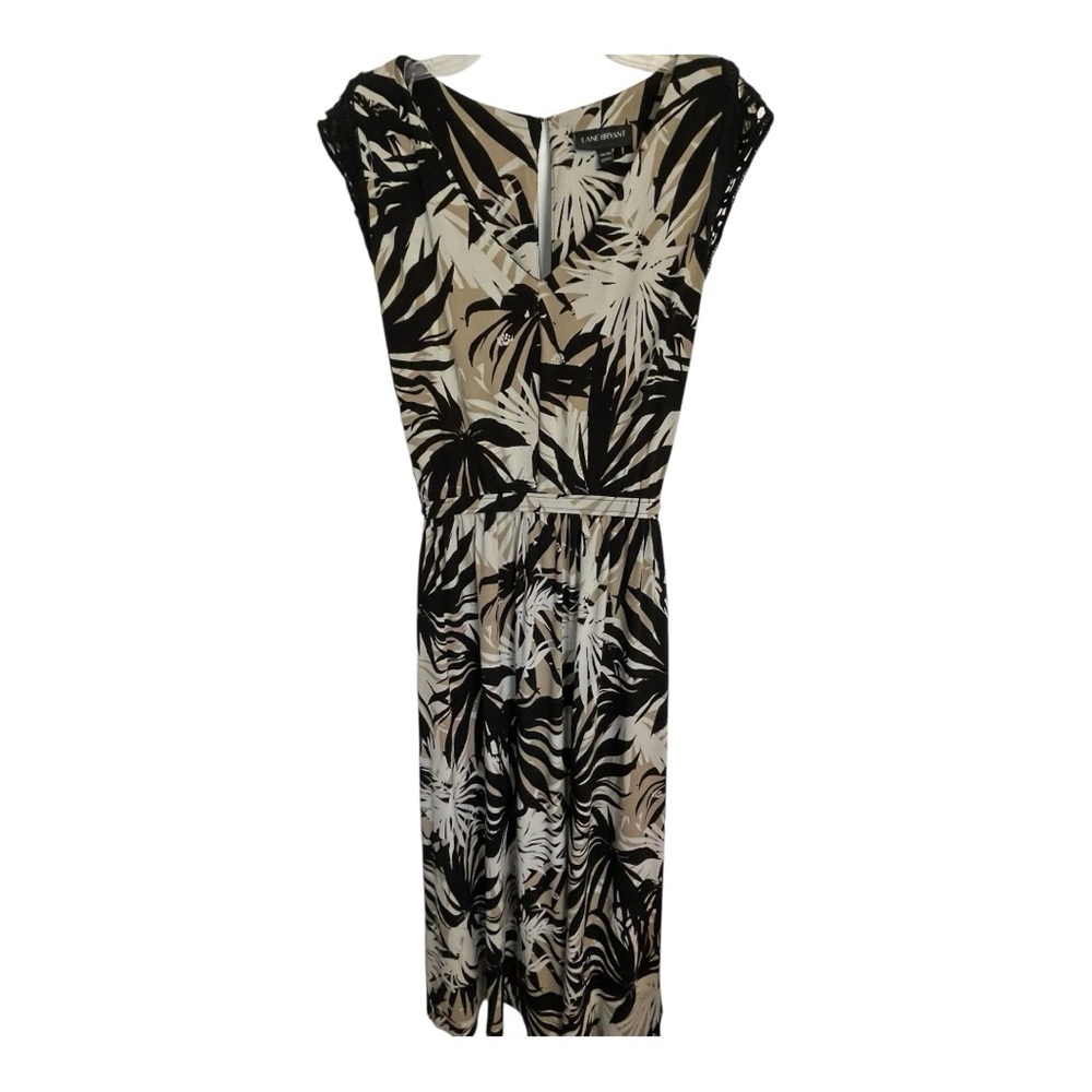 Lane Bryant Black and White maxi Dress with pockets - Picture 2 of 6